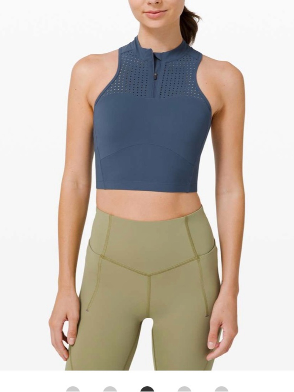Lululemon Women’s Size 6 Unleash Strength Blue Sports Bra Tank Top